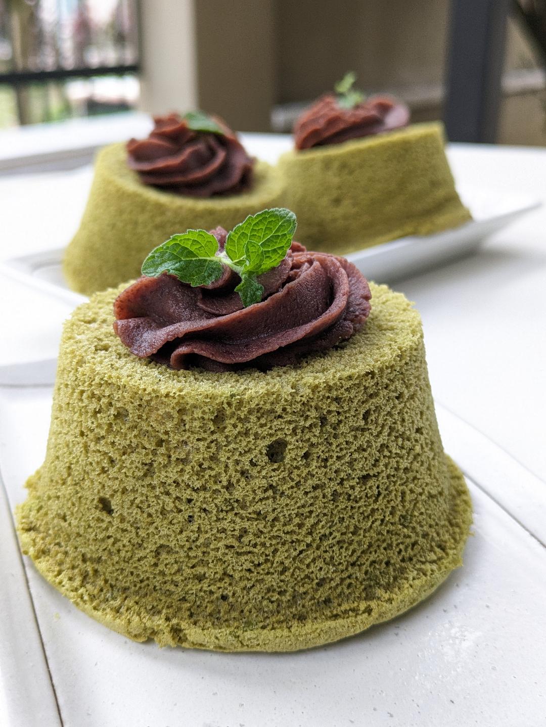 Red Bean Mini Chiffon Cakes - box of 5 with red bean paste